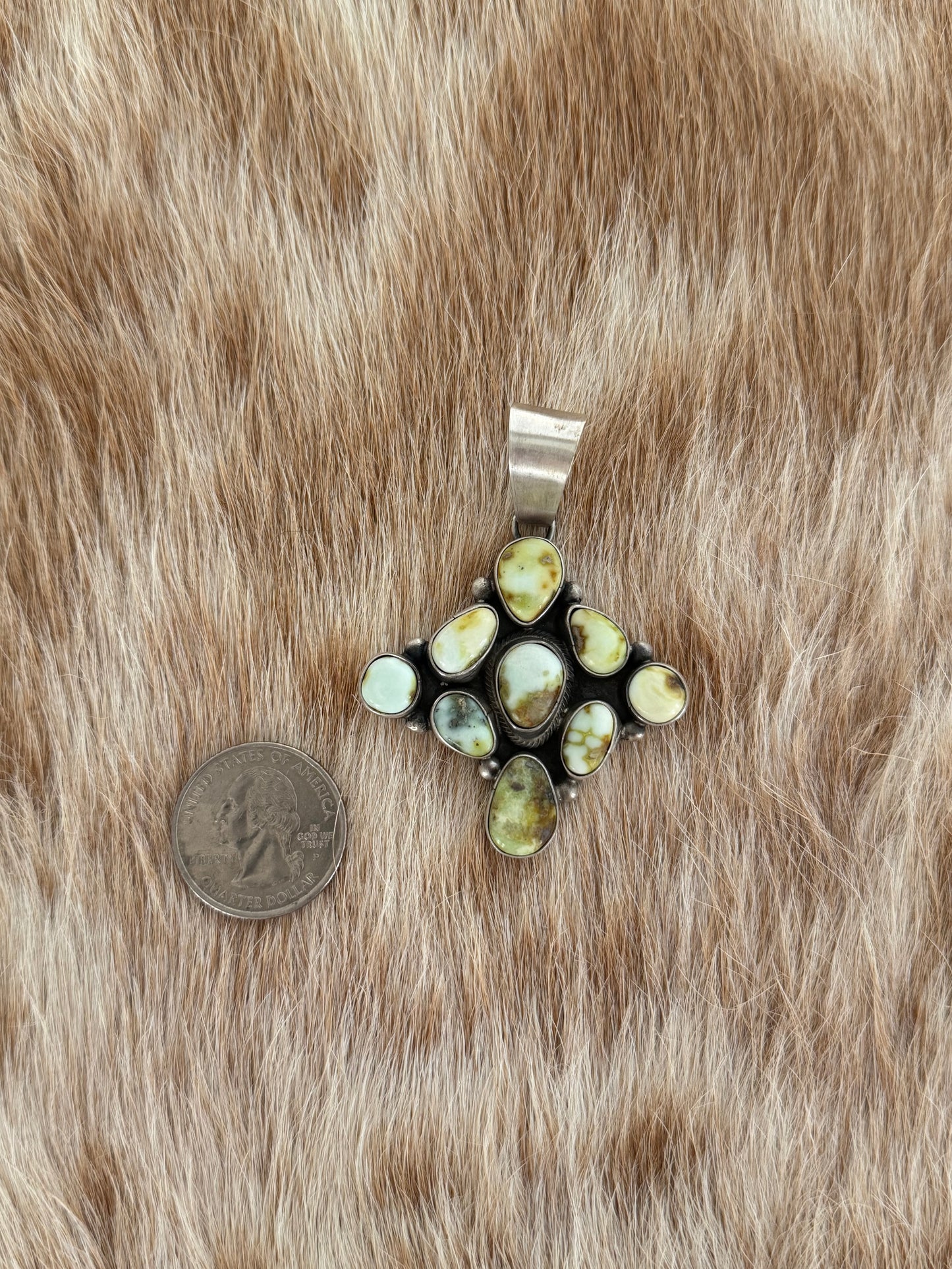 Palomino Variscite Cluster Pendant