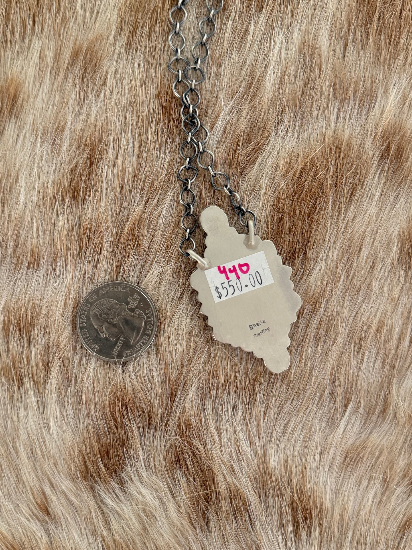 Orange Spiny Oyster Shell Cluster Necklace