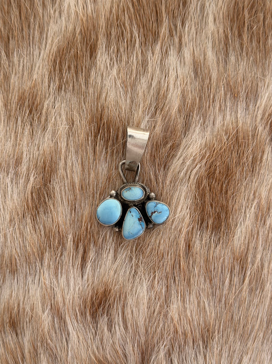 Golden Hills Turquoise Cluster Pendant