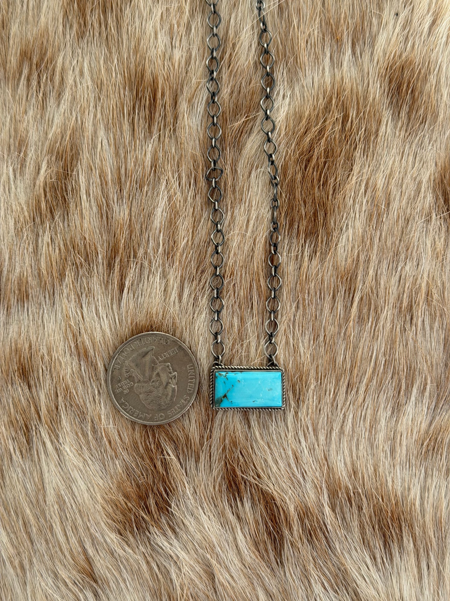 Turquoise Bar Necklace