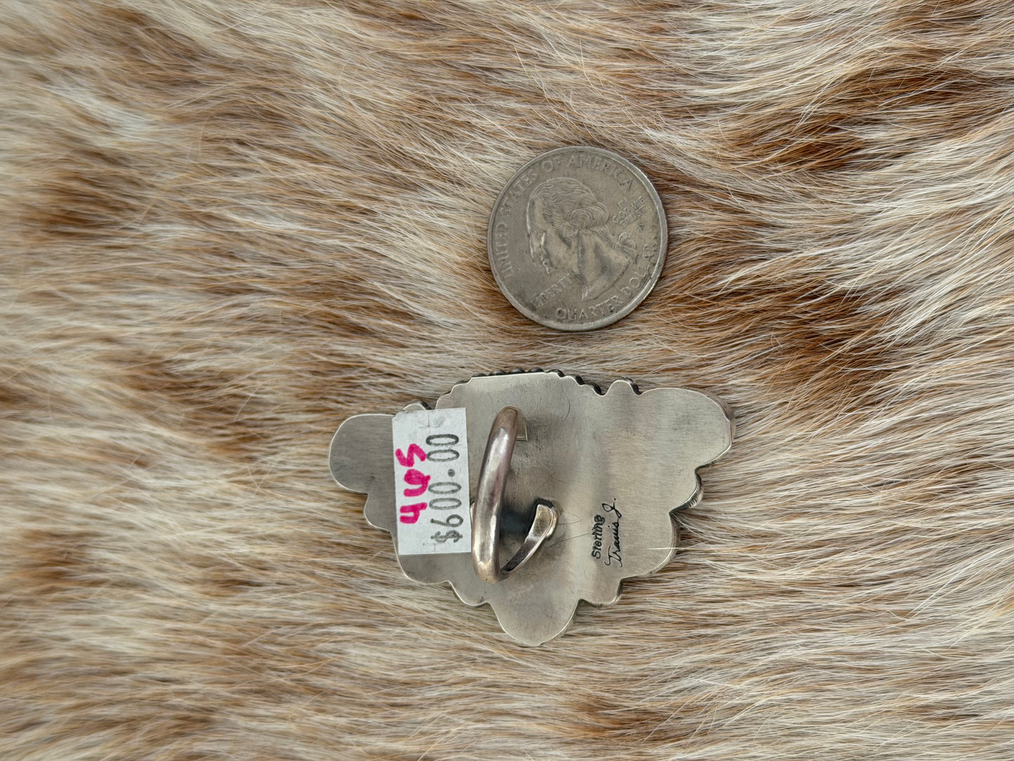 LARGE Adjustable Golden Hills Turquoise Half Cluster Ring