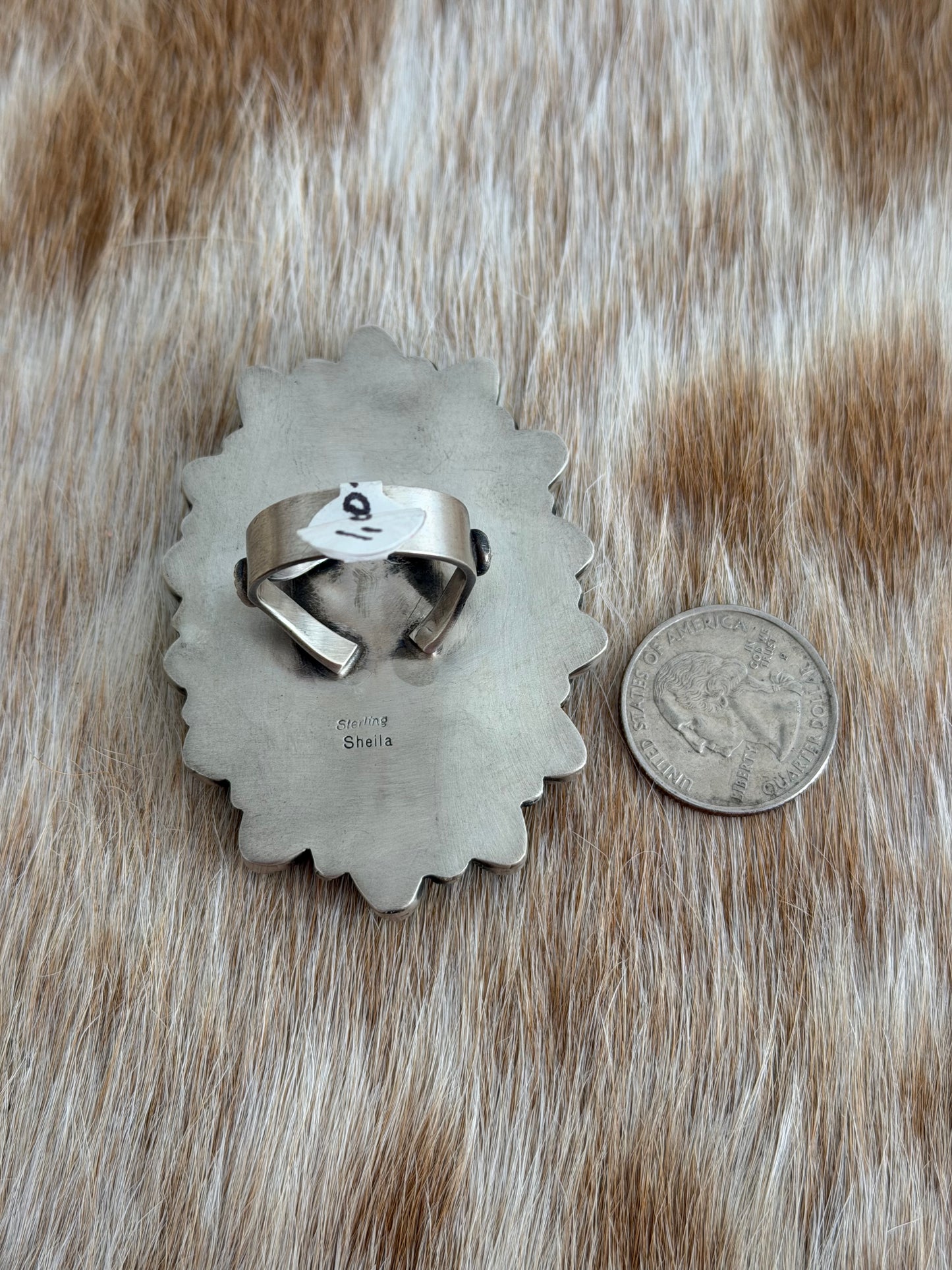 LARGE Size 10 Turquoise Cluster Statement Ring