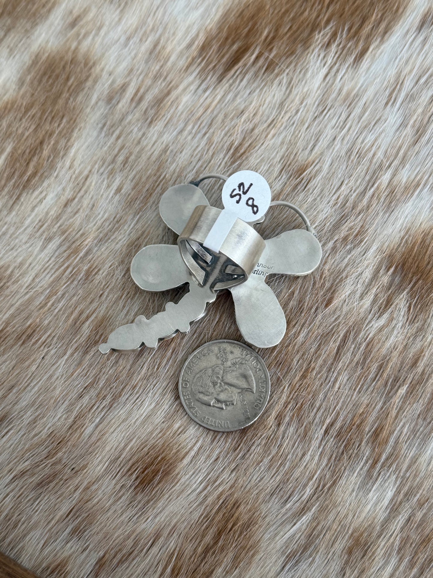 Size 8 Multicolor Dragonfly Ring