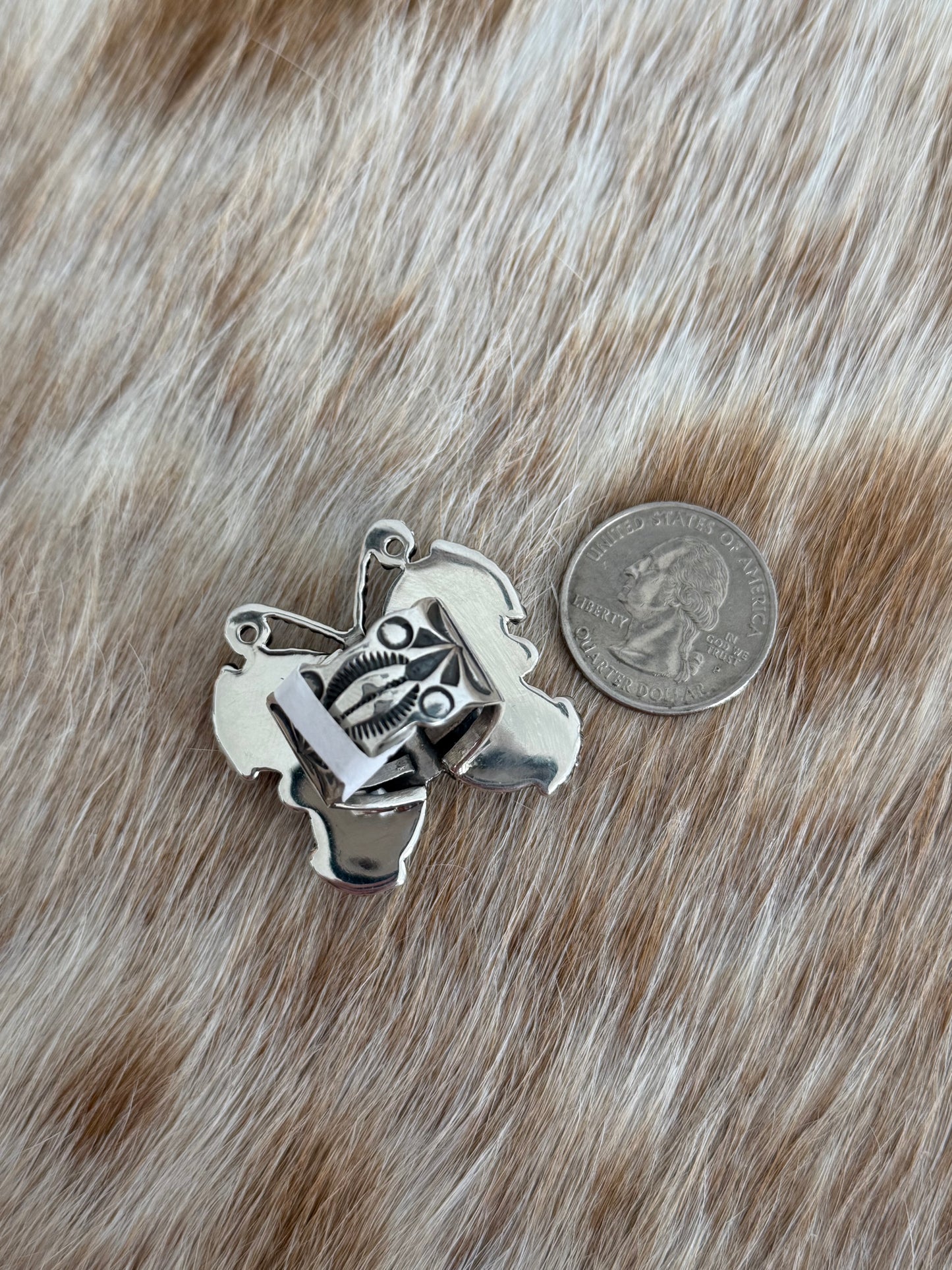 Size 8 Sonoran Gold Turquoise Butterfly Ring