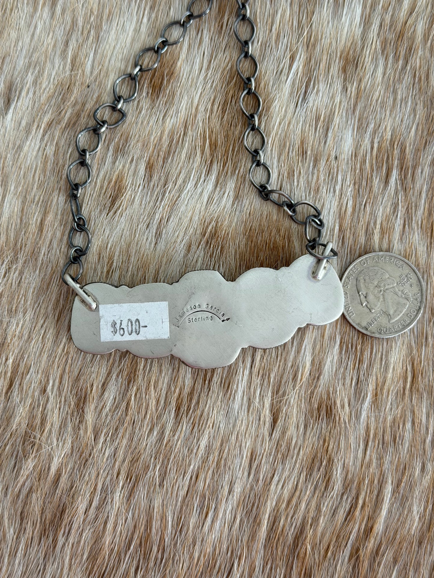 Turquoise Cluster Bar Necklace