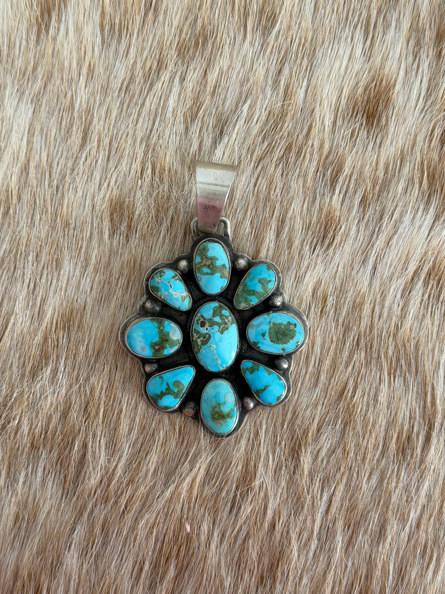 Sonoran Gold Turquoise Cluster Pendant