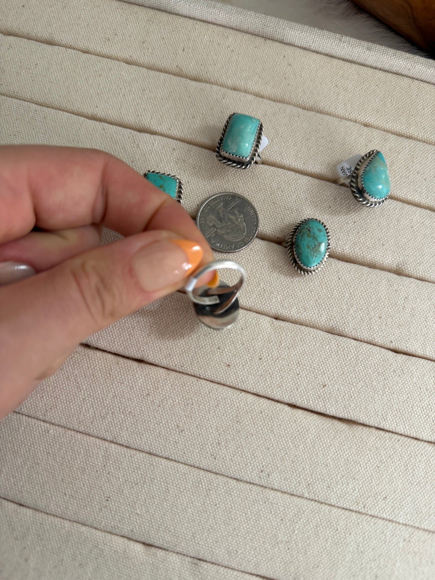 Adjustable Kingman Turquoise Ring