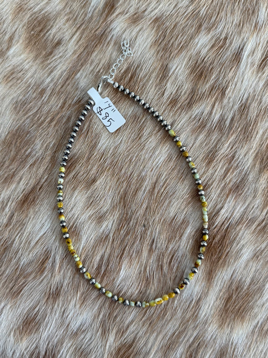 14" Palomino Variscite Necklace