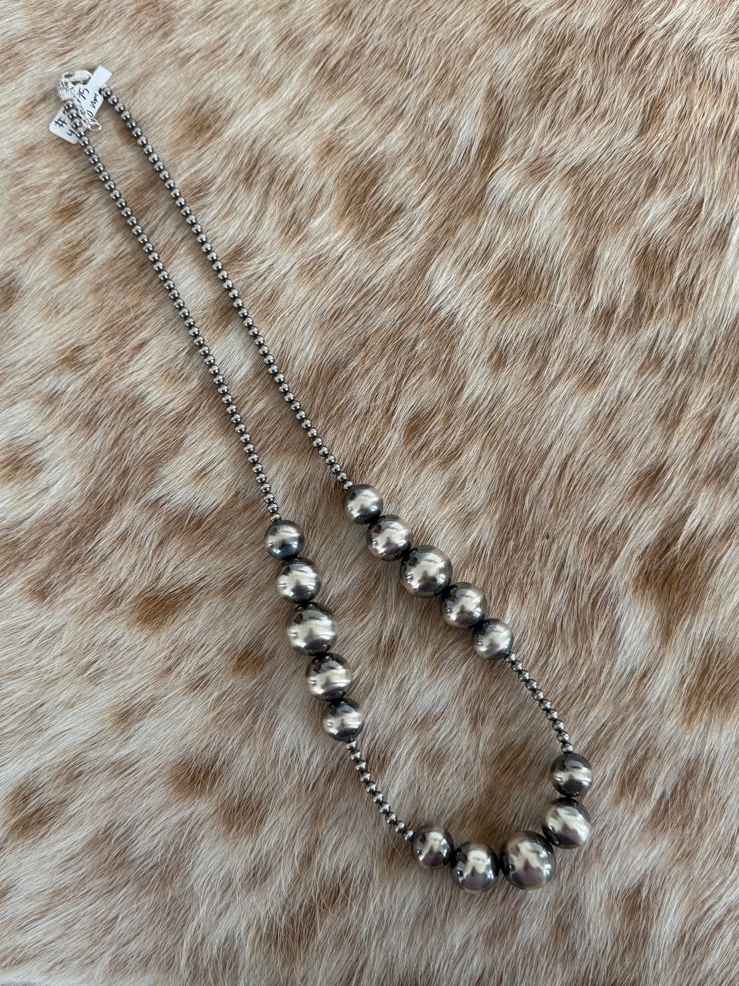 26.5" 4-18mm Graduated Sterling Pearl Necklace