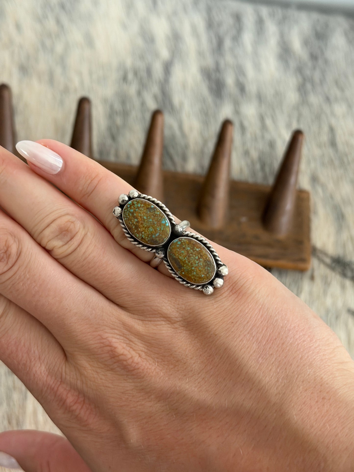 Adjustable Kingman Turquoise Ring