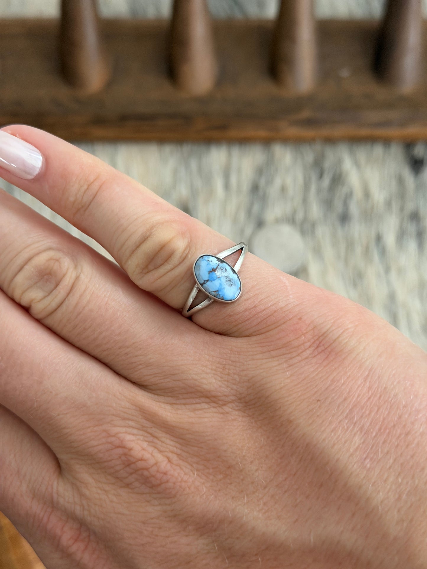 Size 9 Golden Hills Turquoise Ring