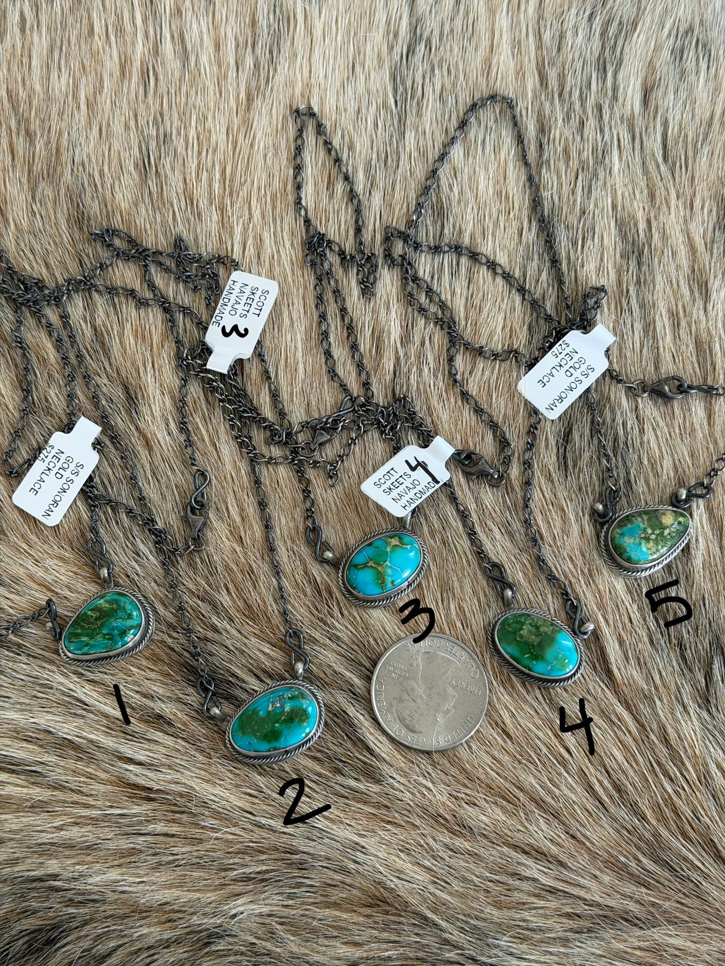 Sonoran Gold Turquoise Single Stone Necklace