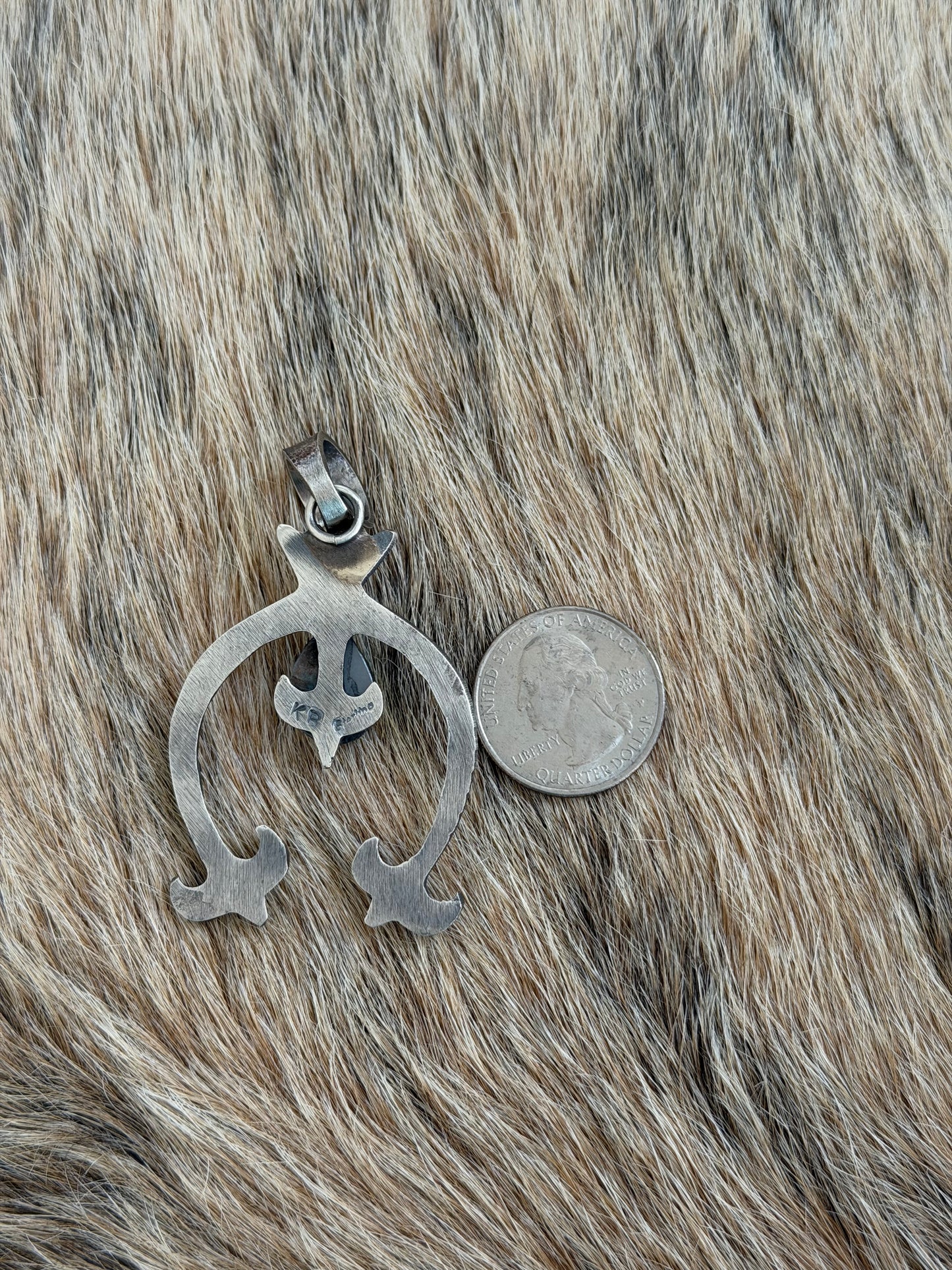 Kingman Turquoise Naja Pendant