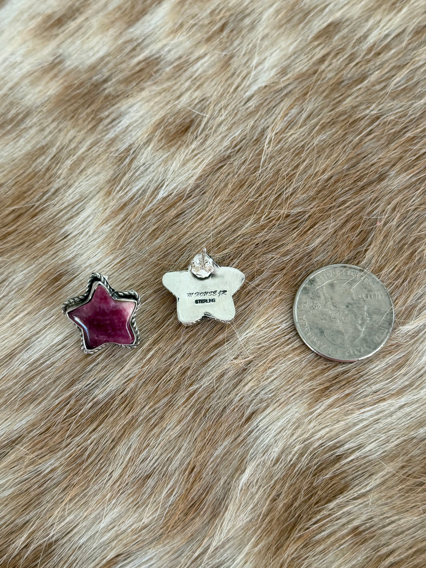 Purple Spiny Star Earrings