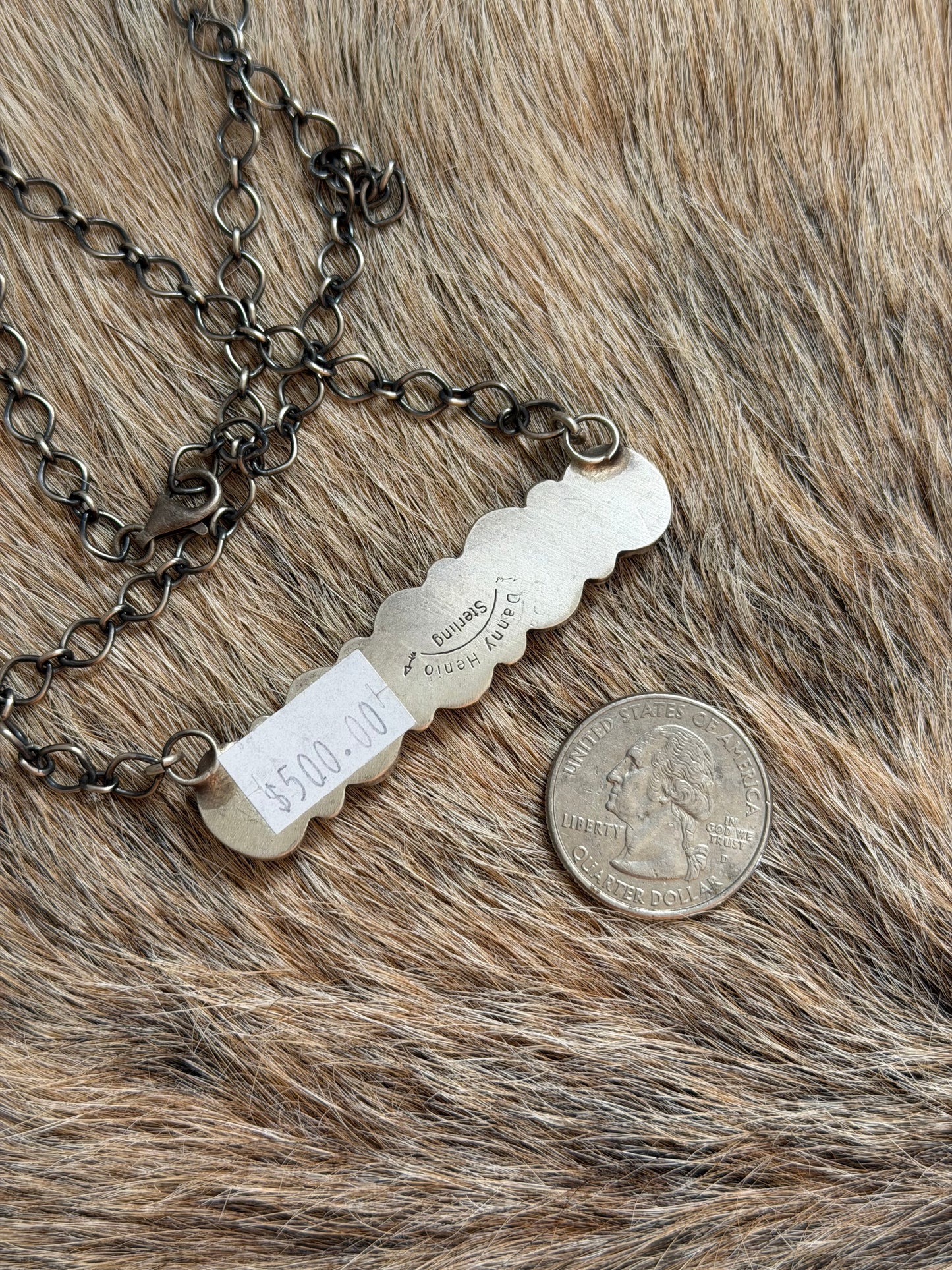 Turquoise Cluster Bar Necklace