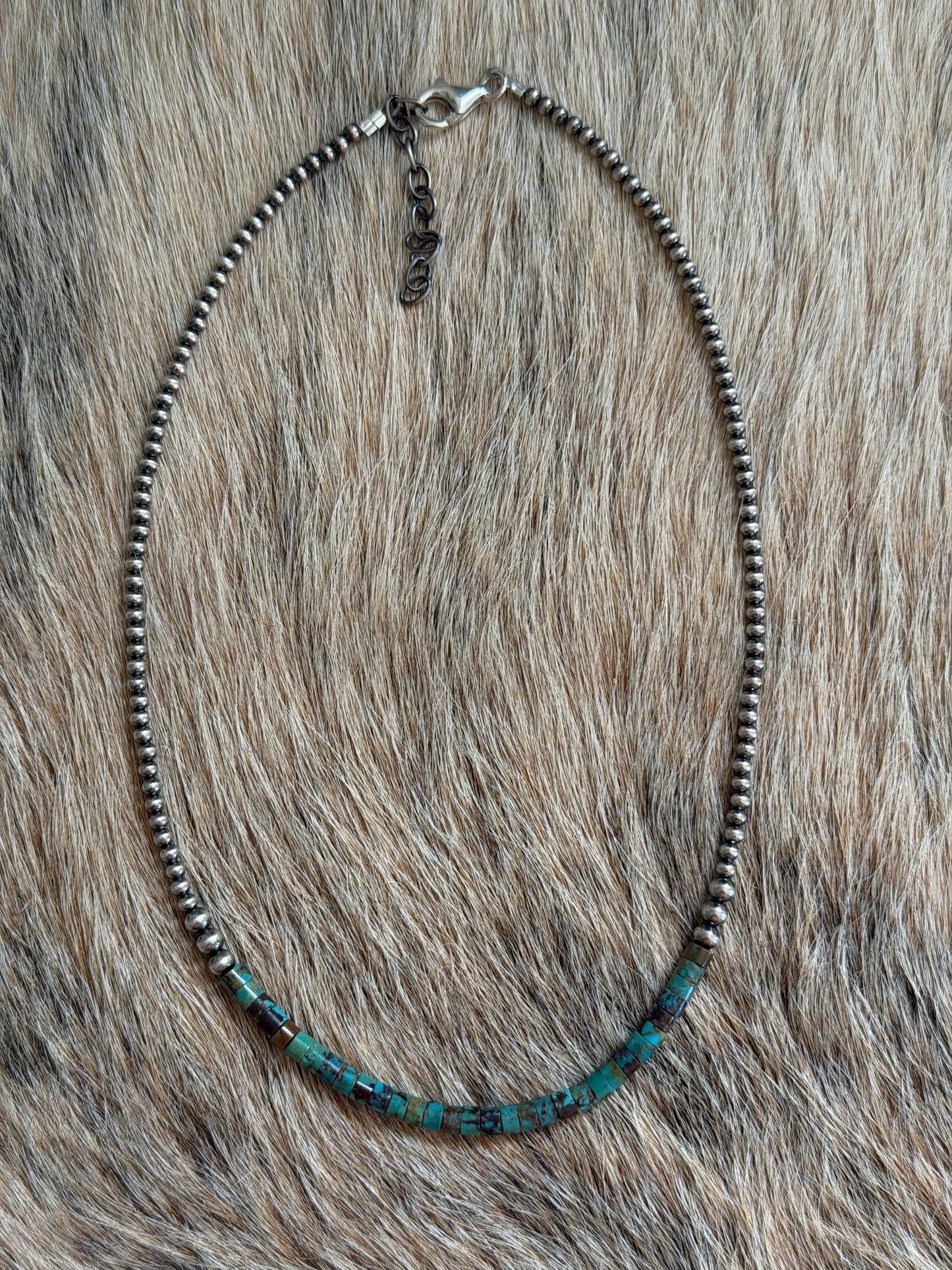 16" 3-4mm Turquoise Necklace