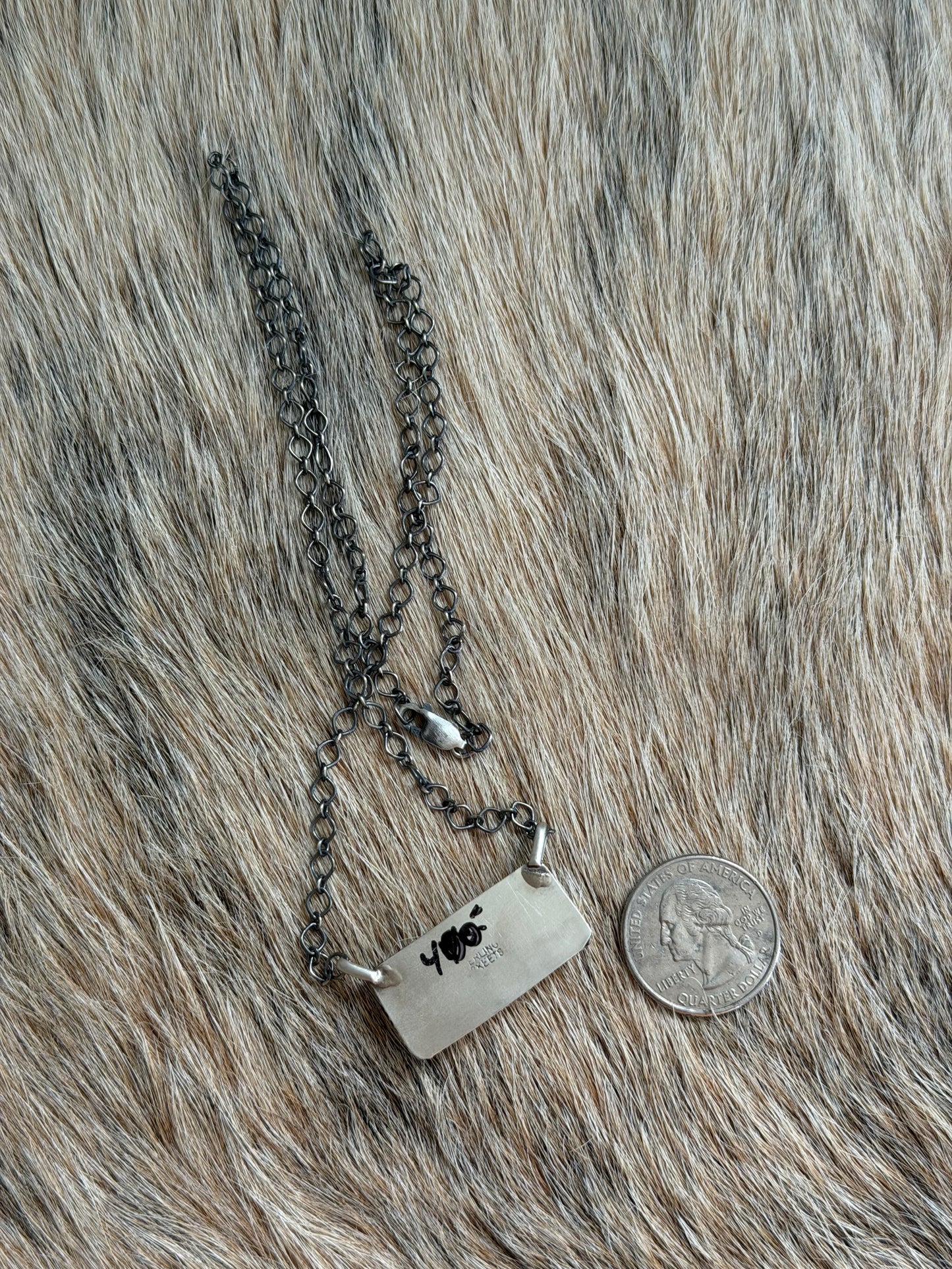 Pink Conch Bar Necklace