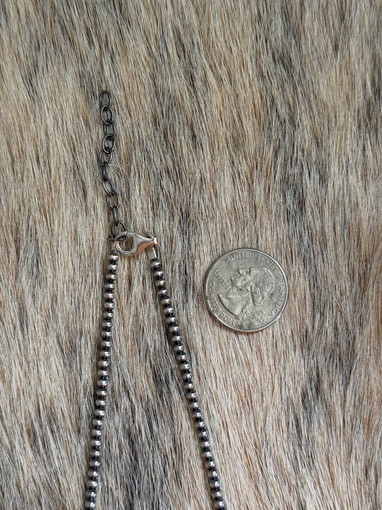 16" 3-4mm Orange Spiny Necklace