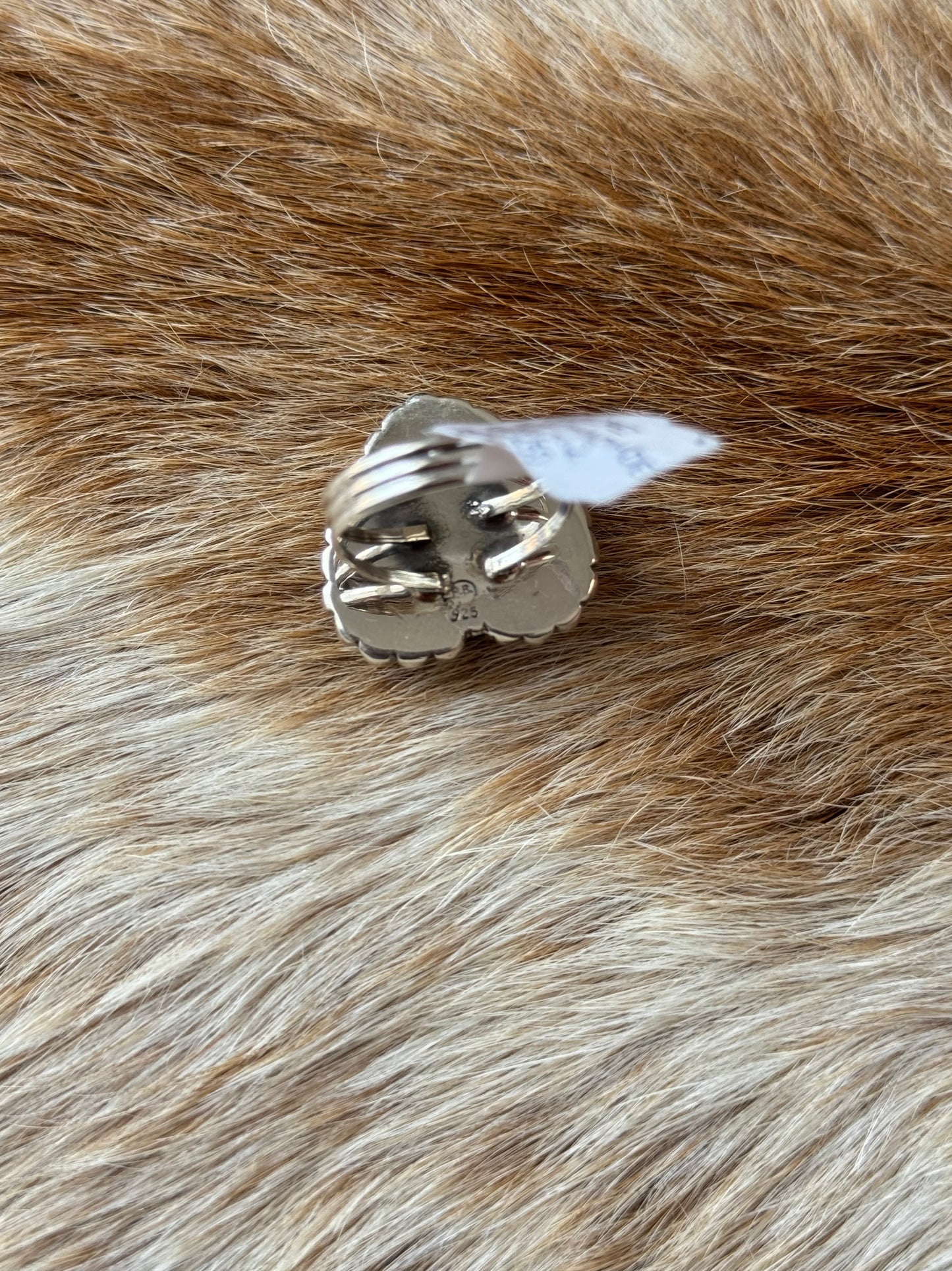 Size 8.75 Kingman Turquoise Heart Ring