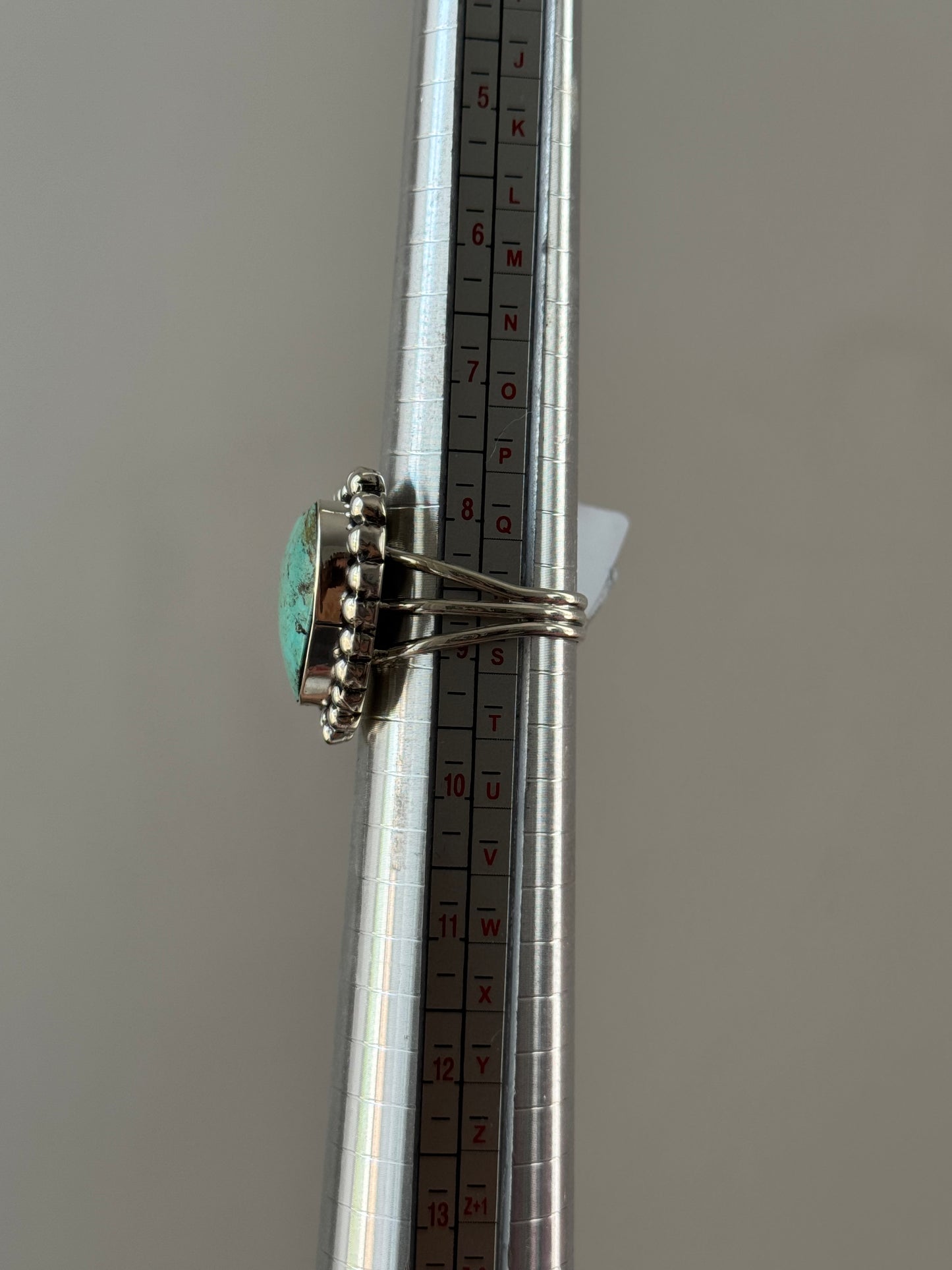 Size 8.75 Kingman Turquoise Heart Ring