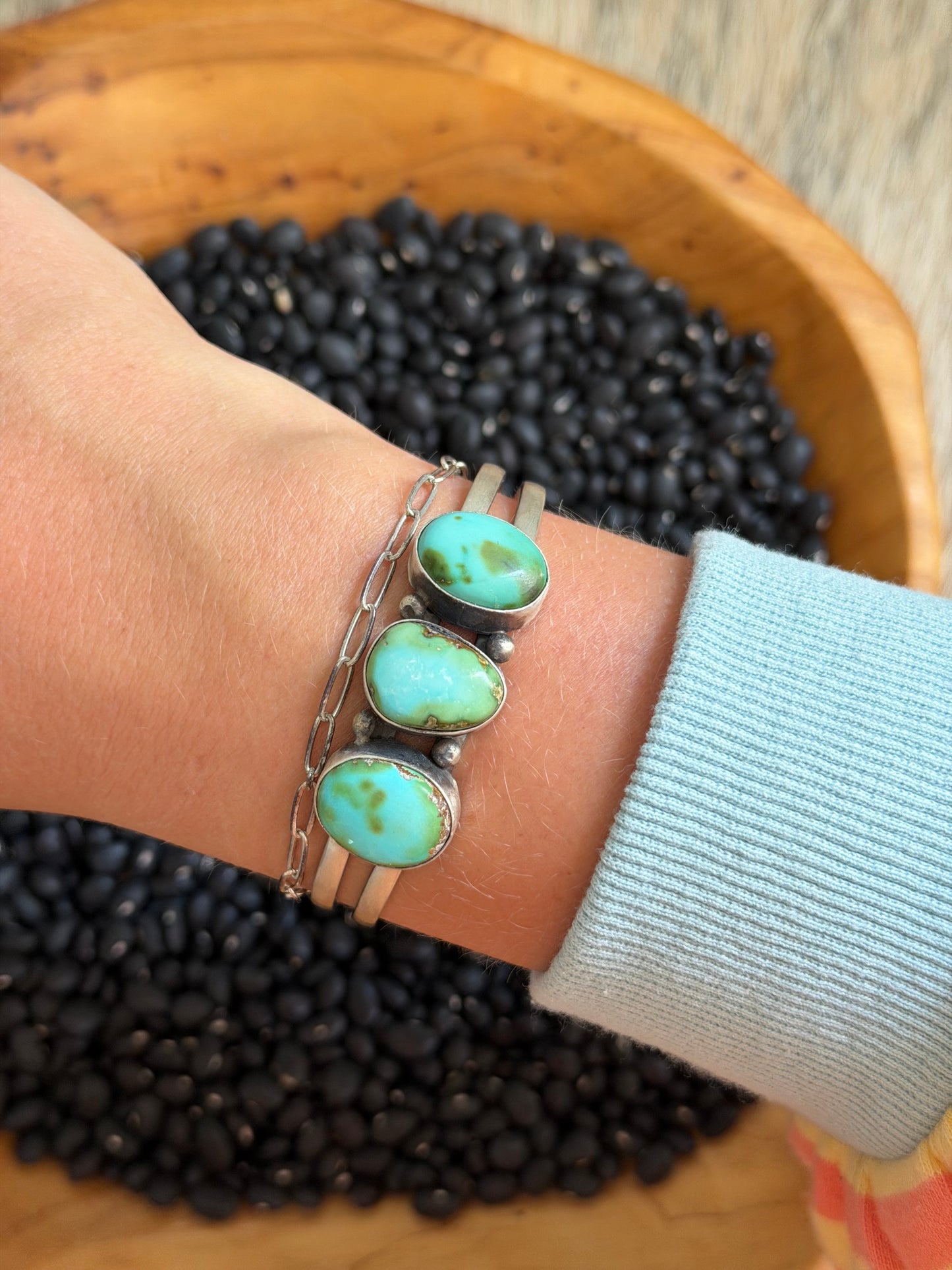 Sonoran Gold Turquoise Cluster Cuff