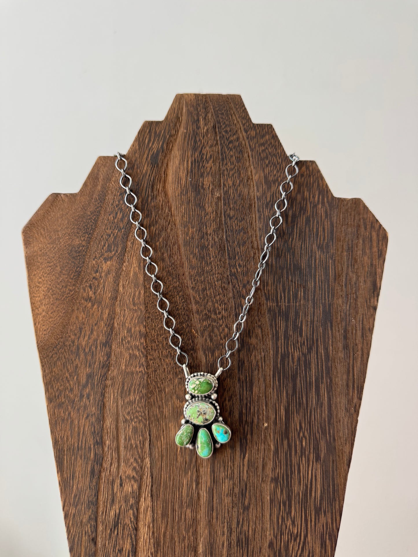 Sonoran Gold Turquoise Cluster Necklace