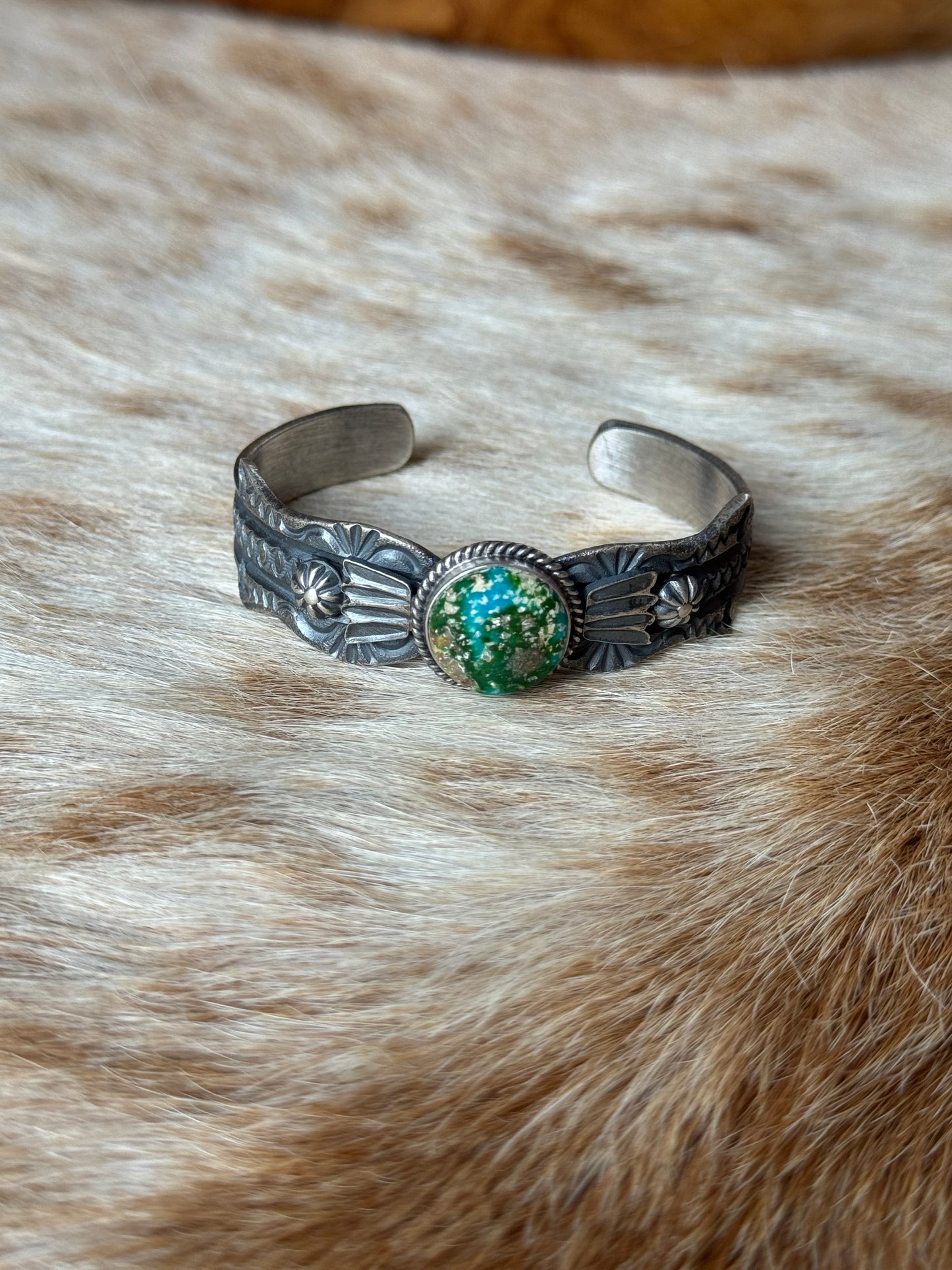 Sonoran Gold Turquoise Old Look Cuff Bracelet