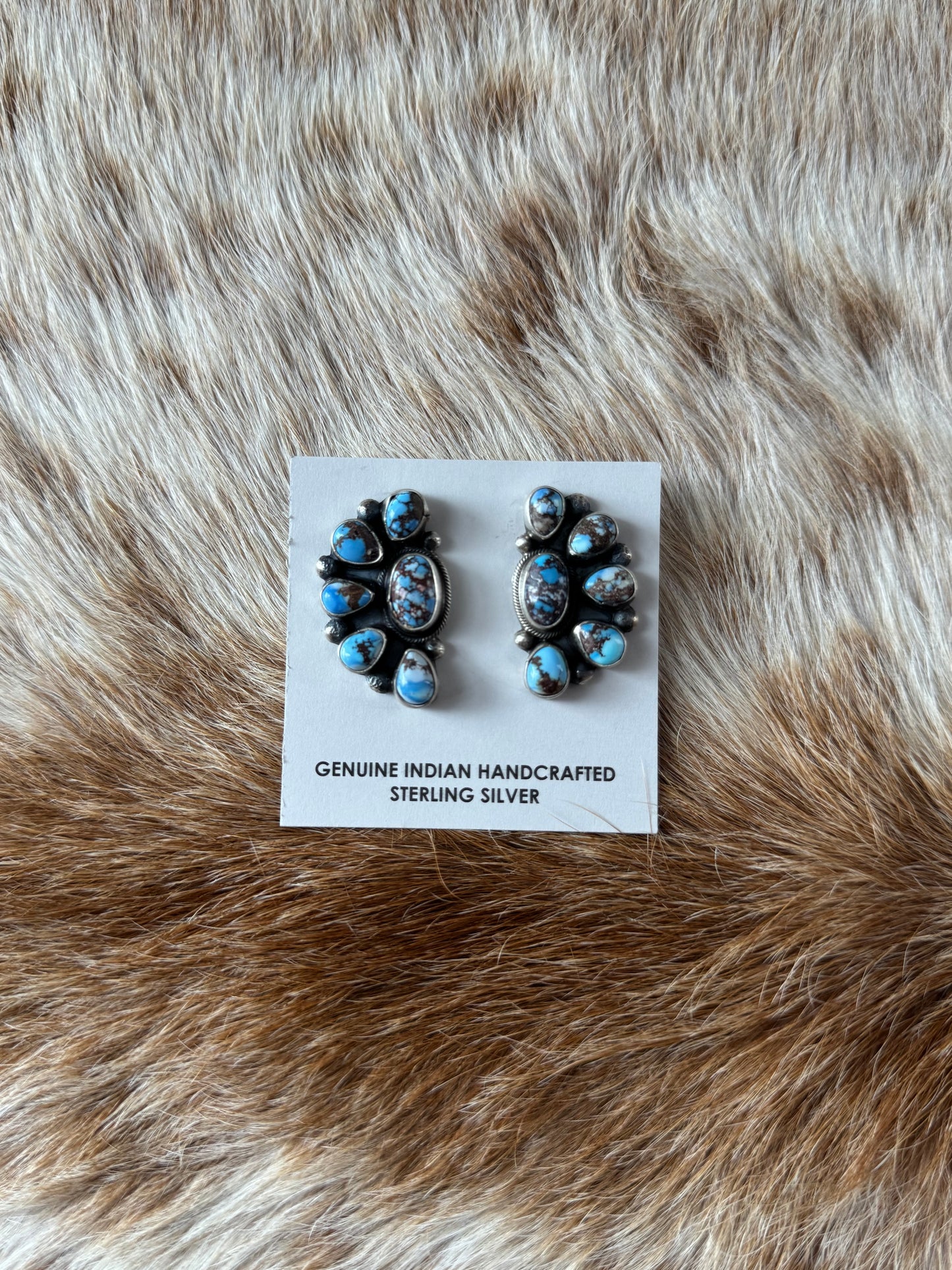 Golden Hills Half Cluster Earrings