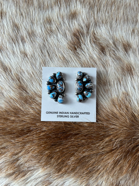 Golden Hills Half Cluster Earrings