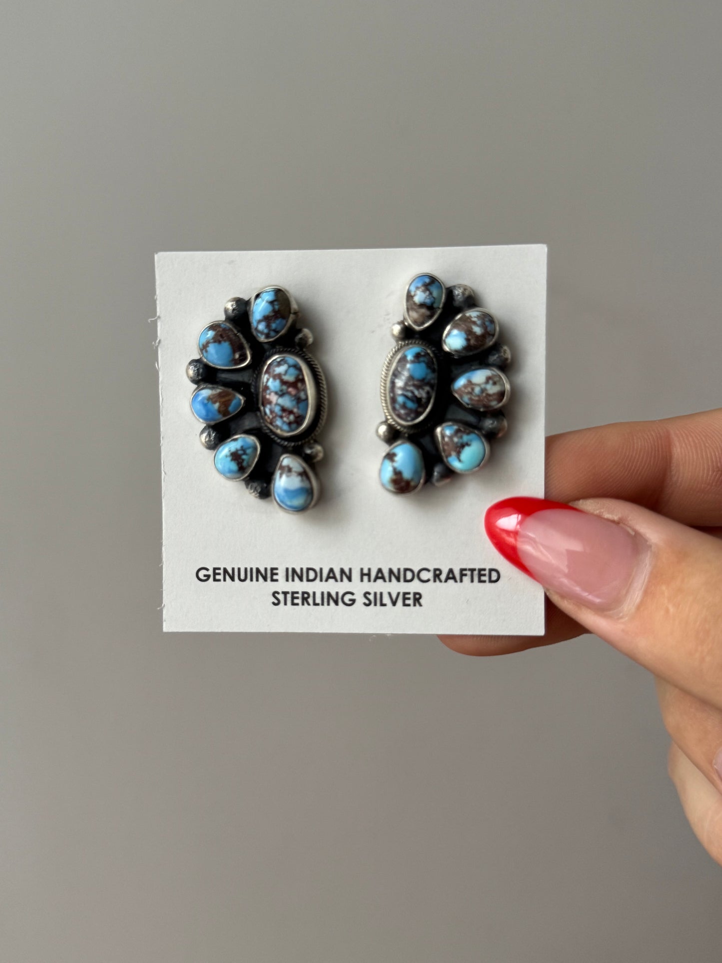 Golden Hills Half Cluster Earrings