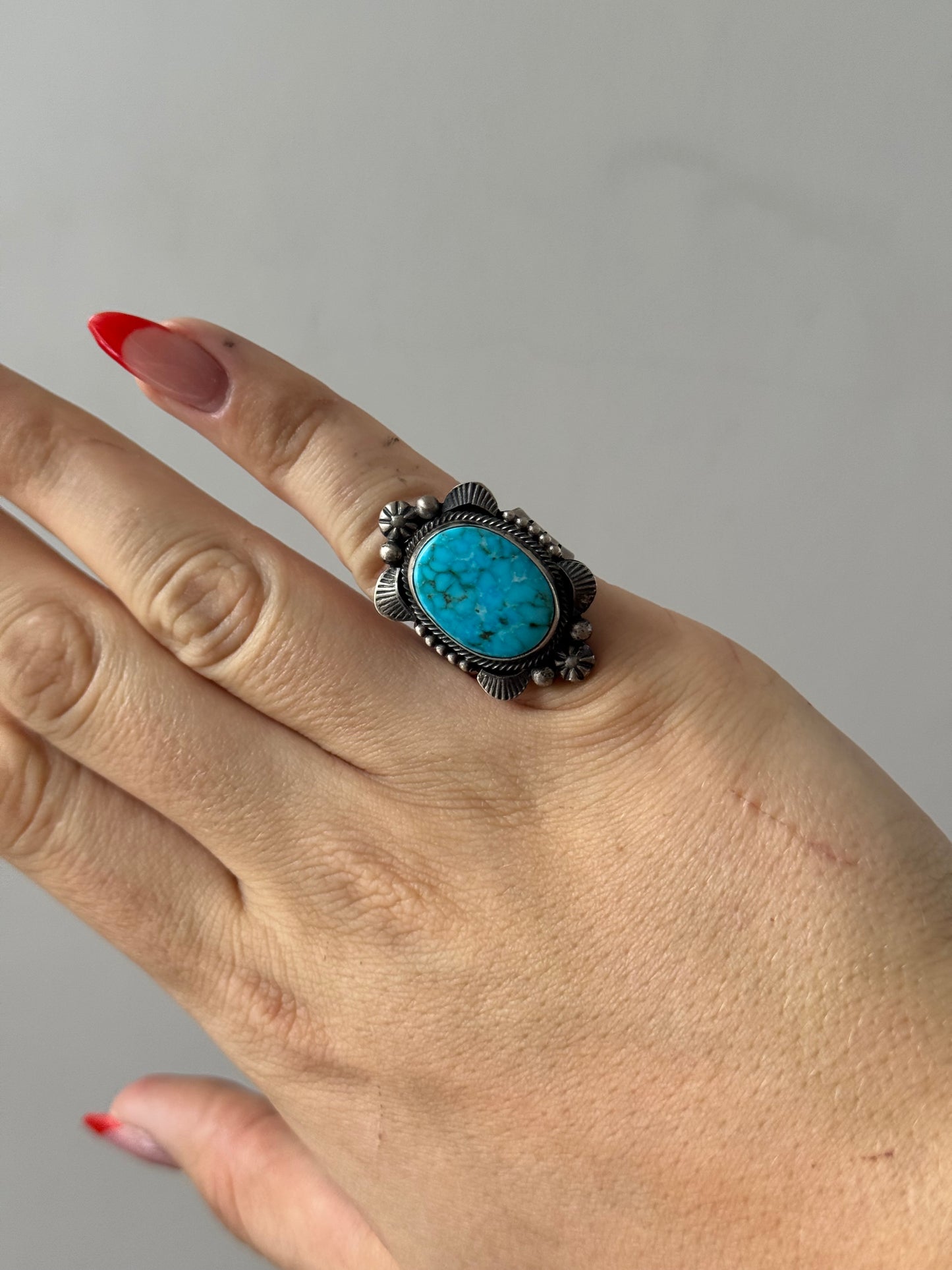 Size 8.5 Kingman Turquoise Ring