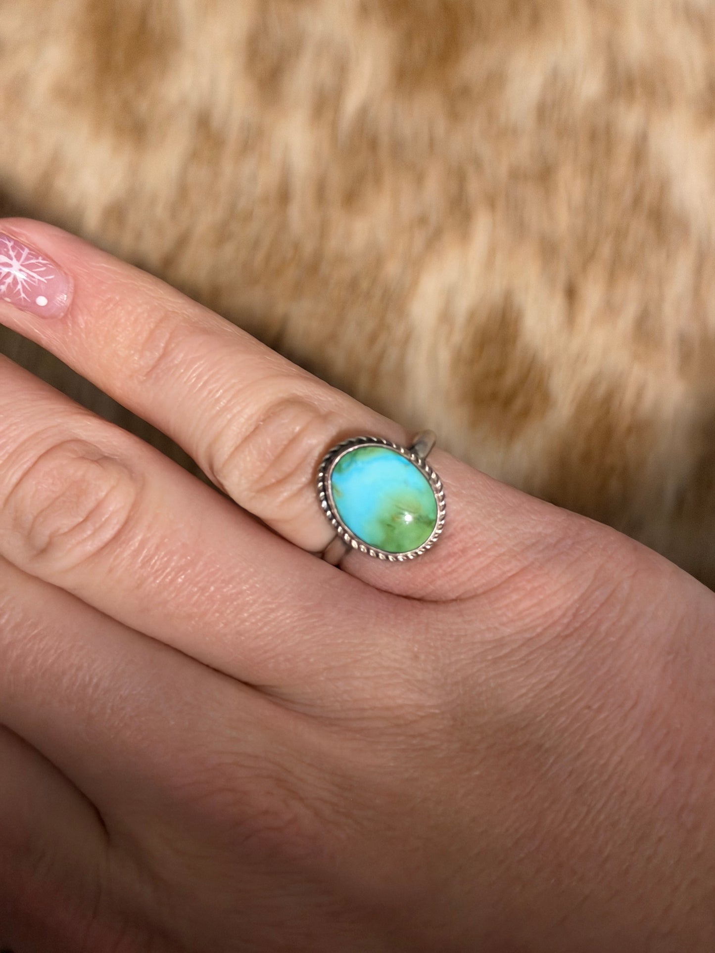 Size 7 Sonoran Gold Turquoise Ring