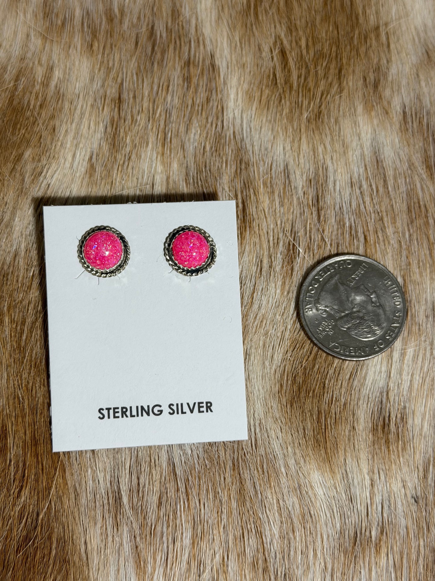 Pink Opal Earrings