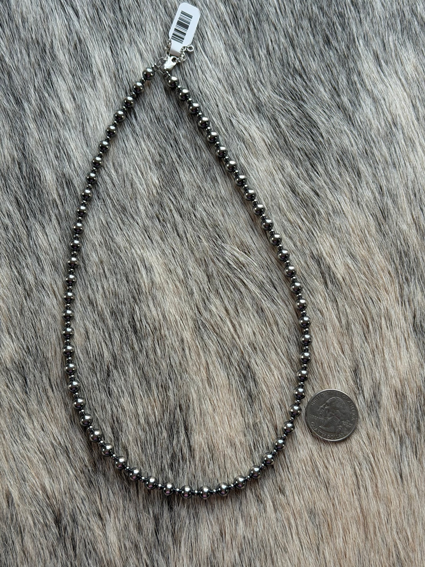 20" 3mm/6mm Alternating Sterling Pearl Necklace