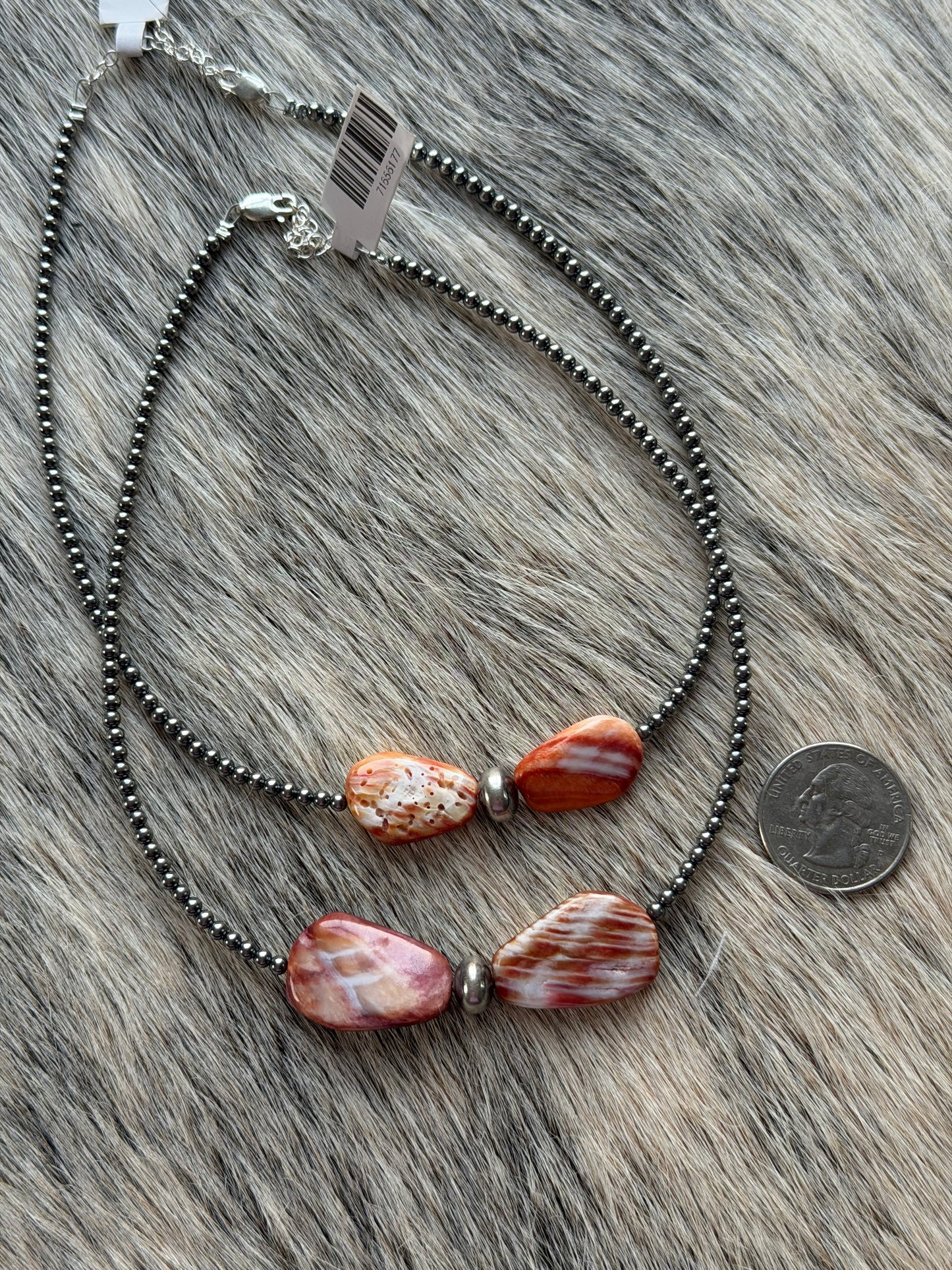14" Spiny Oyster Shell Necklace