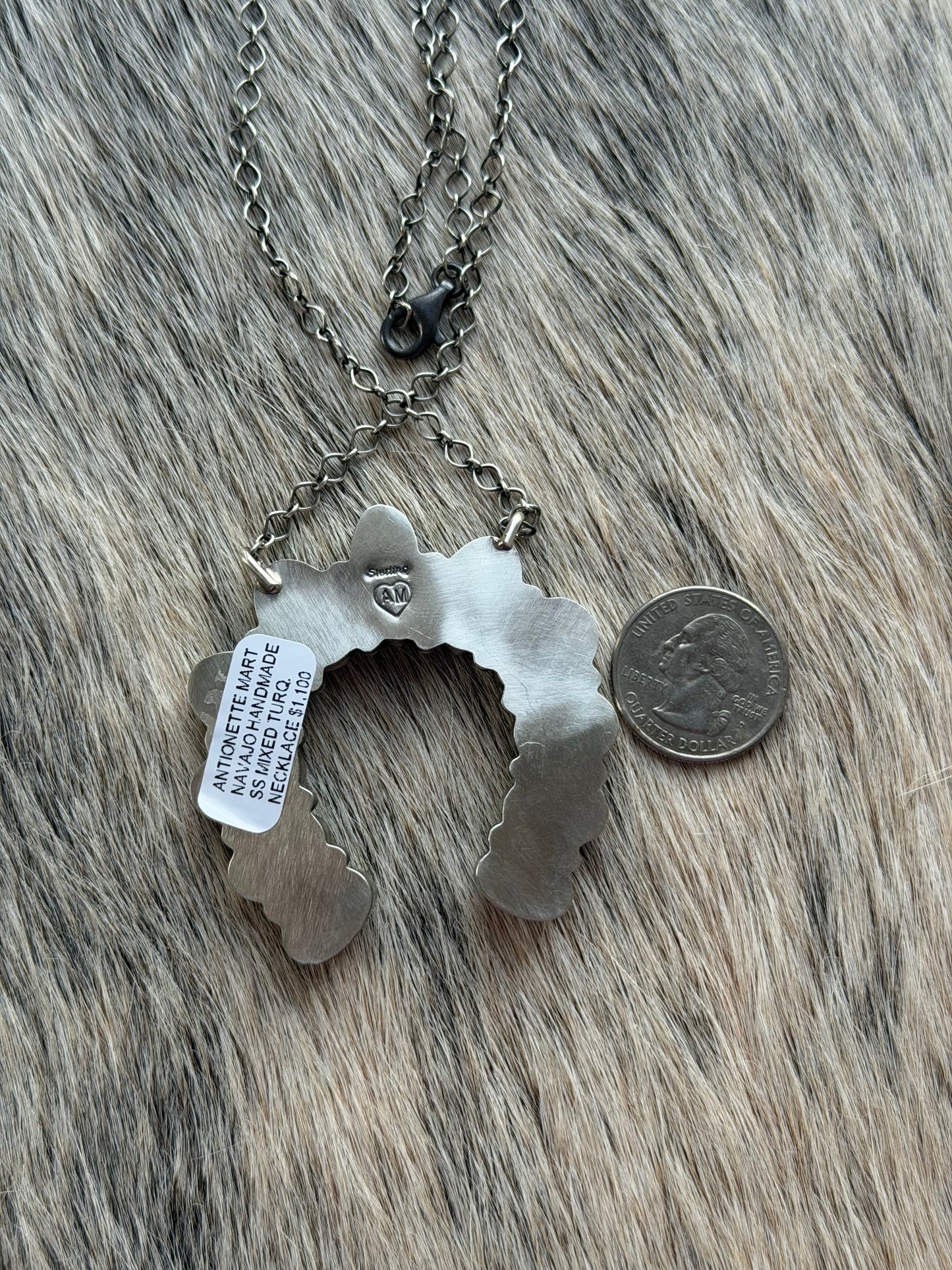 Mixed Turquoise Cluster Naja Necklace