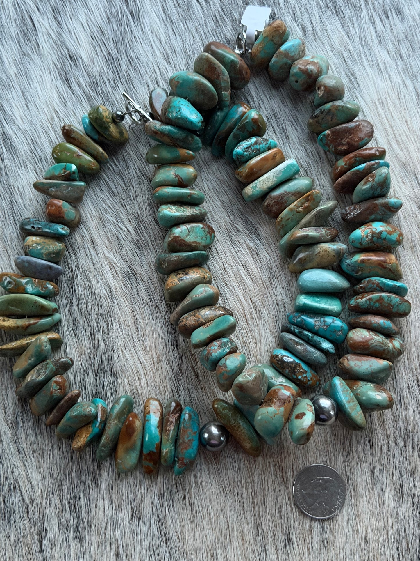 20" Turquoise Statement Necklace - Medium
