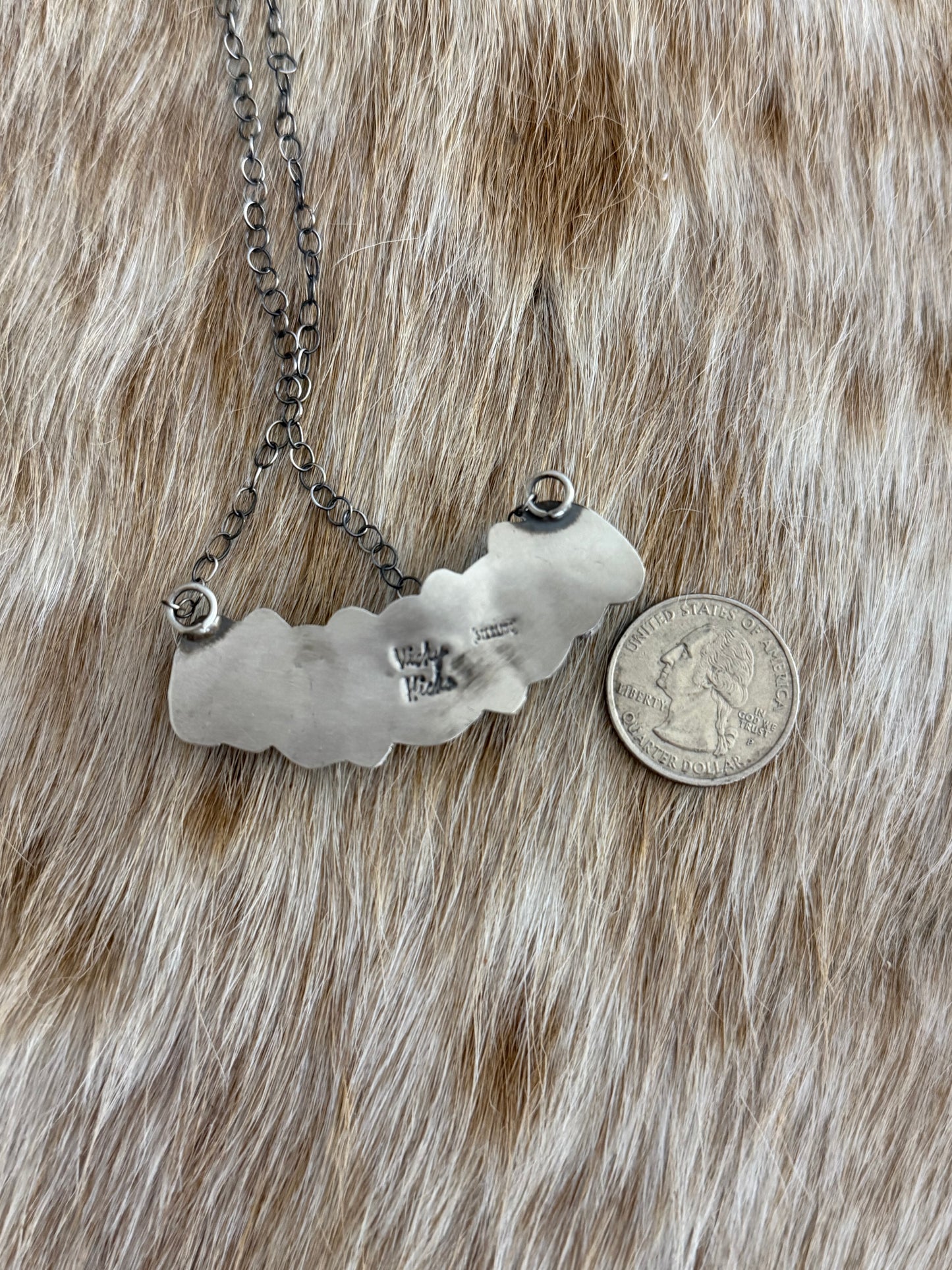 Turquoise Cluster Bar Necklace