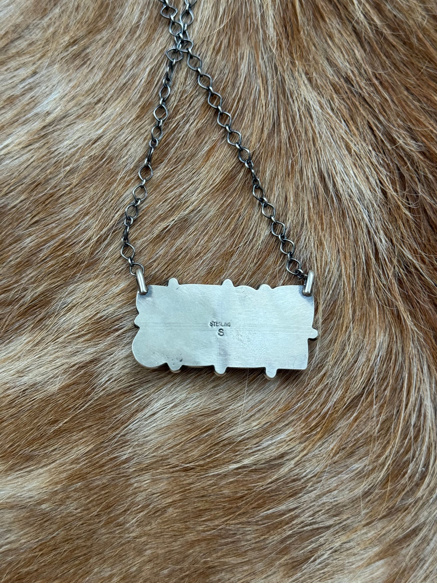 Multi Stone Cluster Bar Necklace