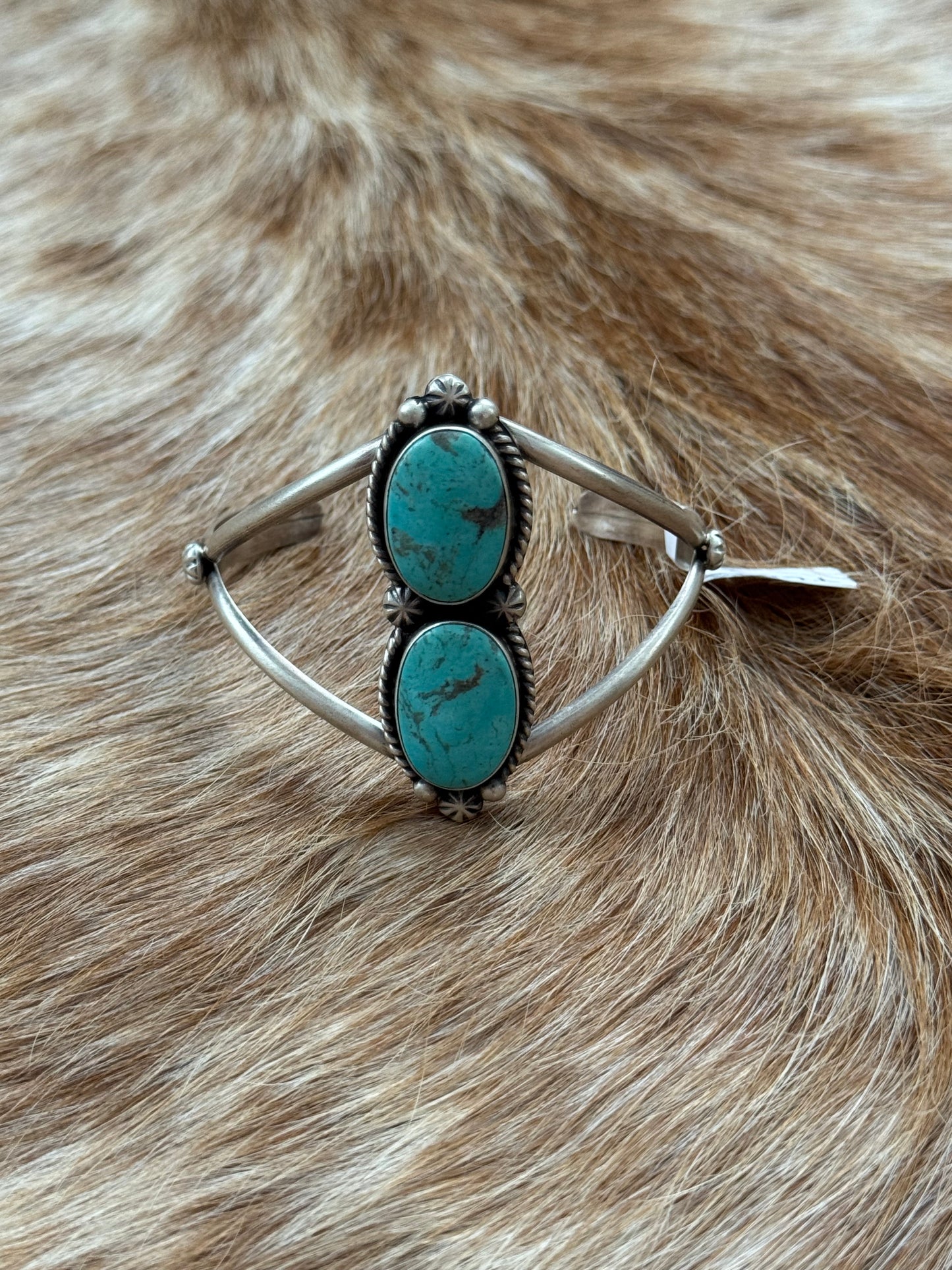 Kingman Turquoise Cluster Cuff