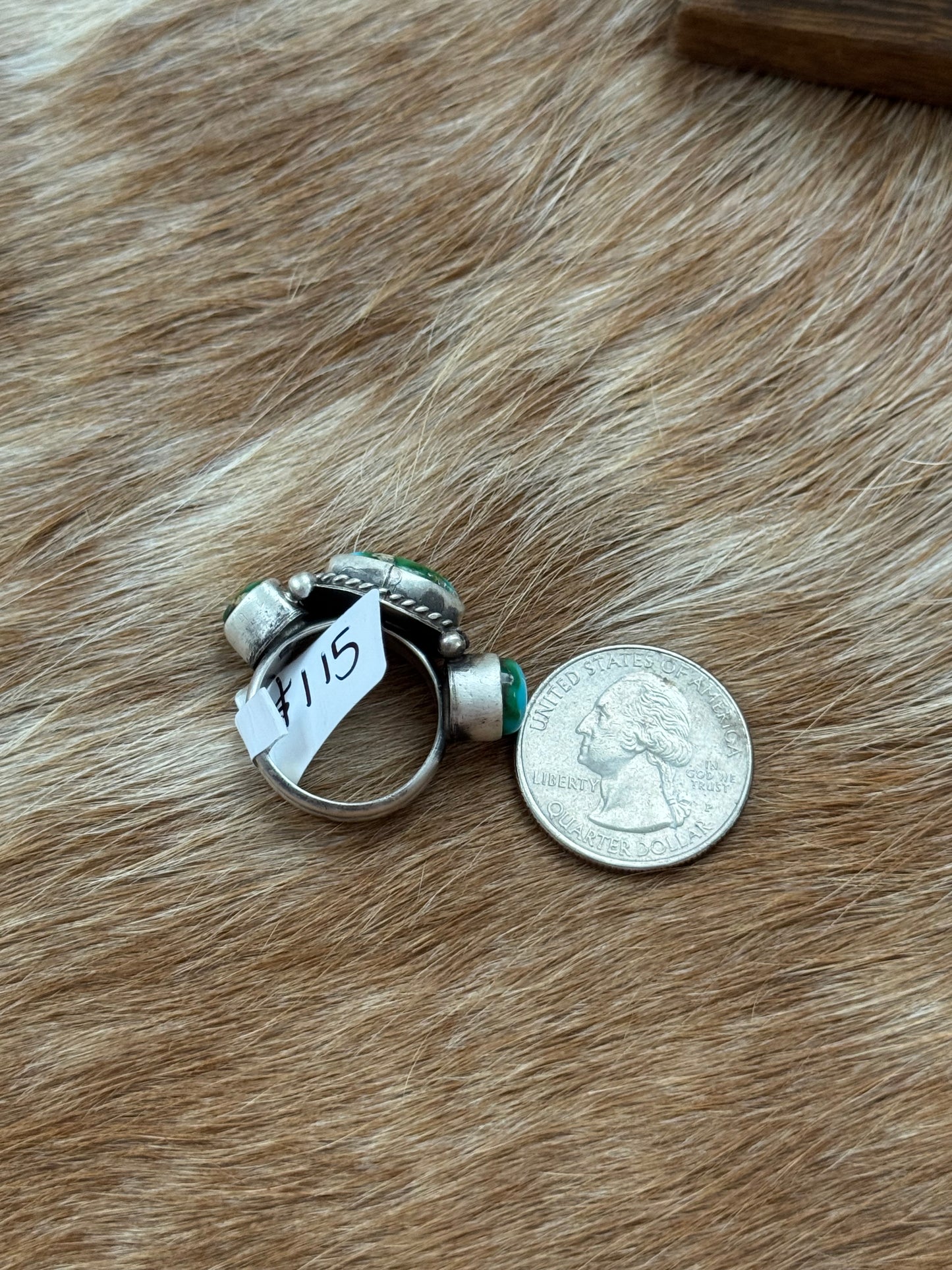 Size 7 Sonoran Gold Turquoise Cluster Ring