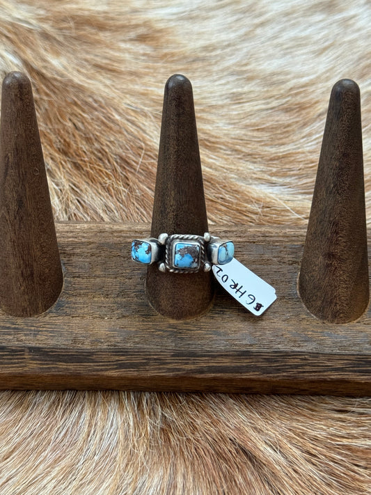 Size 9.75 Golden Hills Turquoise Cluster Ring