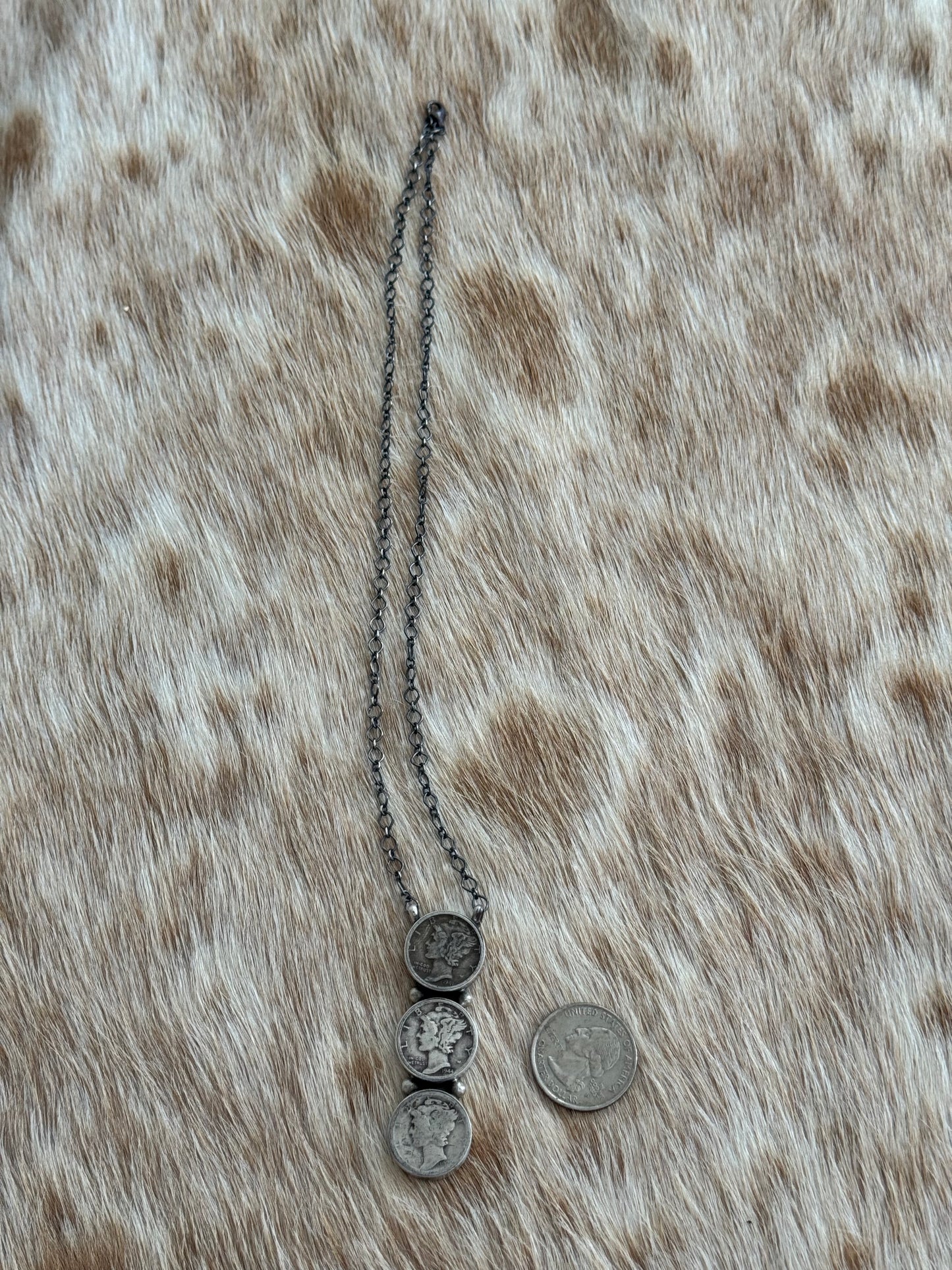 Liberty Coin Cluster Lariat Necklace