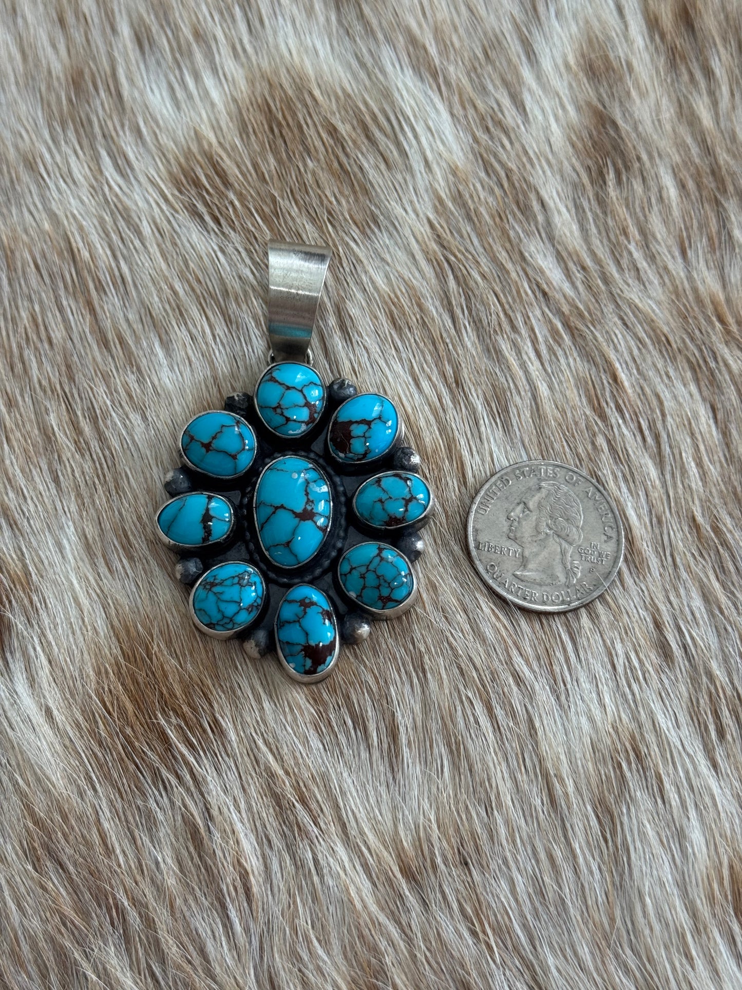 Egyptian Turquoise Cluster Pendant