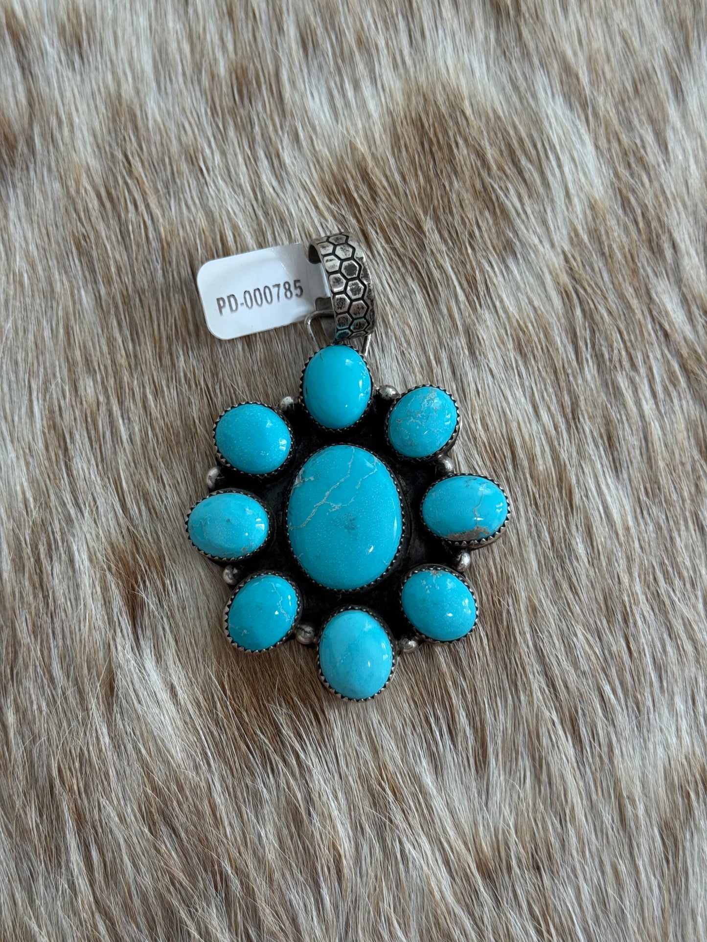 Kingman Turquoise Cluster Pendant