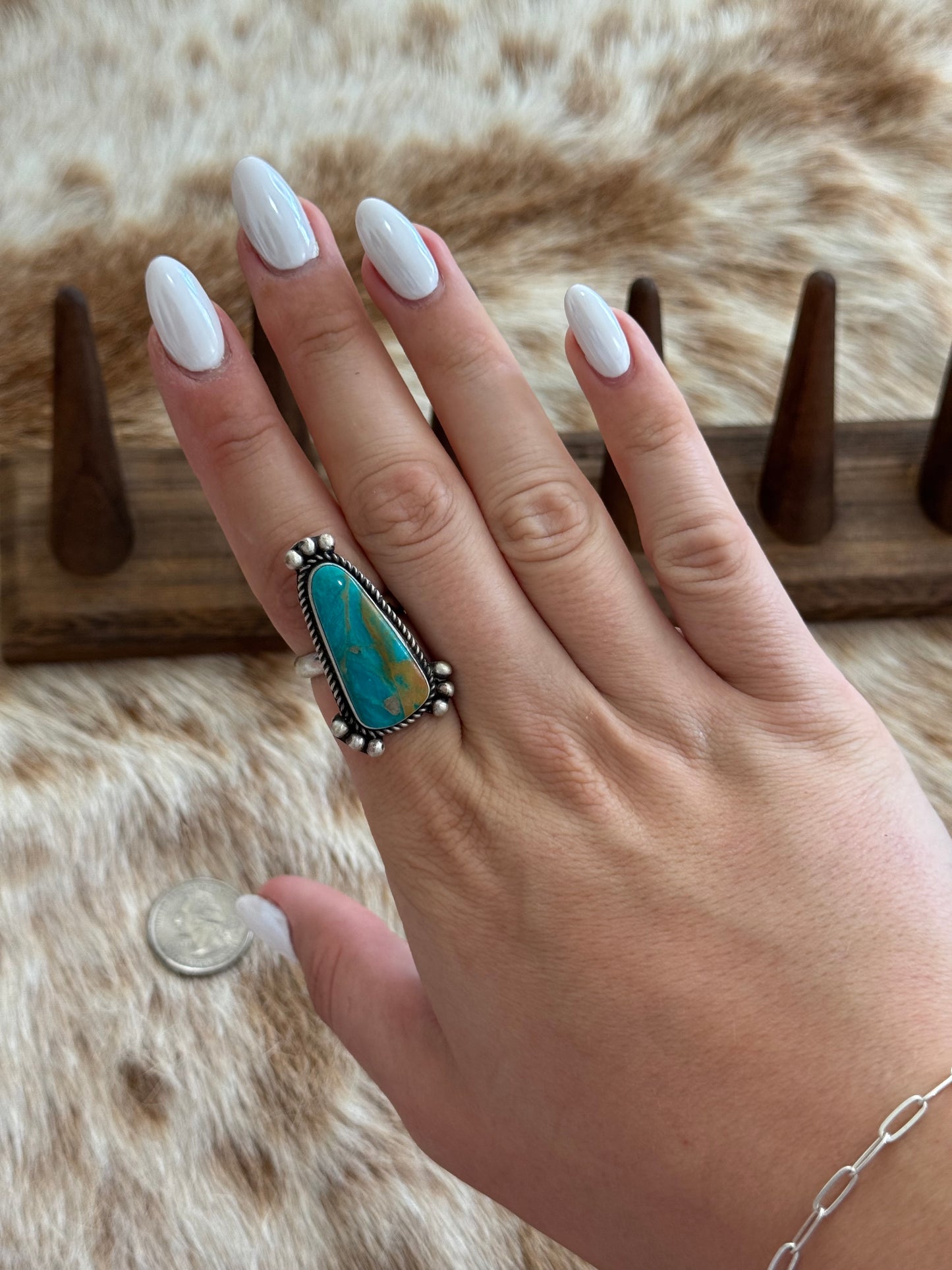 Adjustable Turquoise Ring