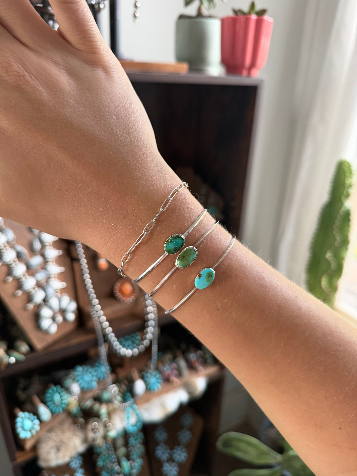 Sonoran Gold Turquoise Stacker Cuff