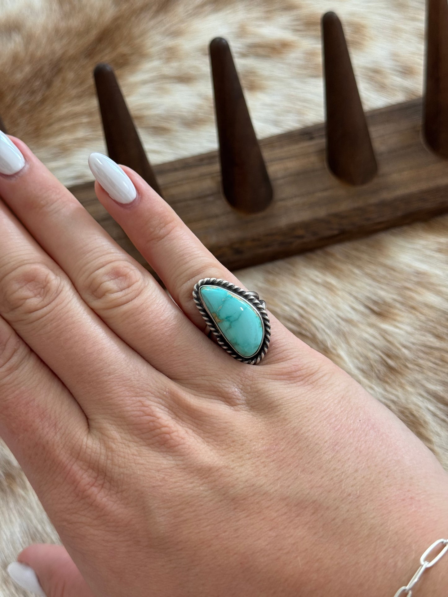Size 8 Turquoise Ring