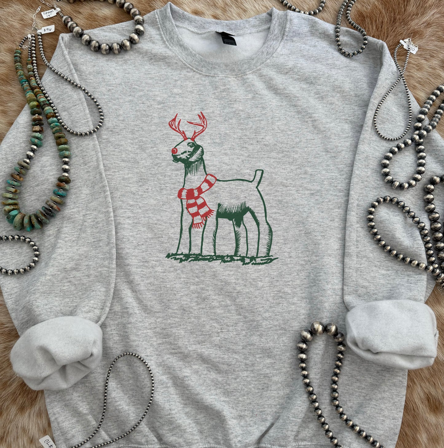 Christmas Reindeer Show Goat Crewneck