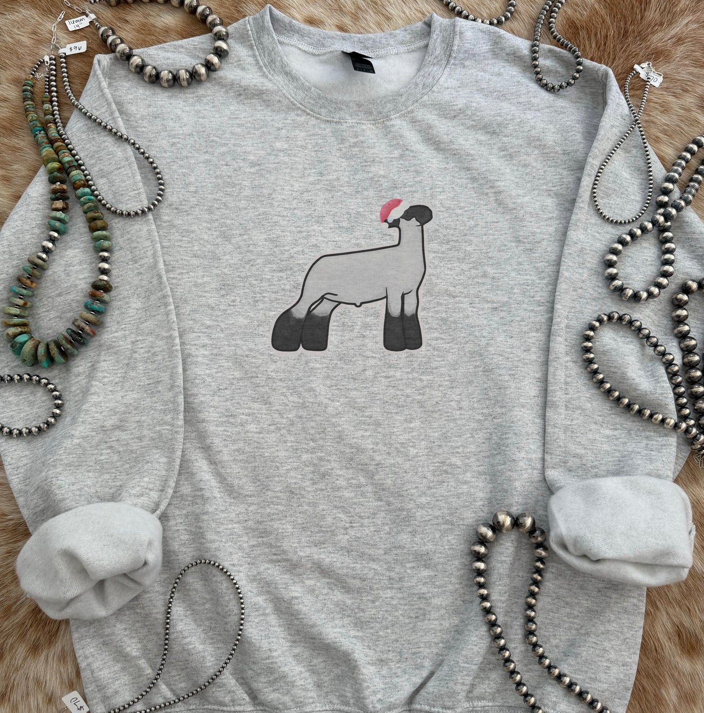 Christmas Santa Sheep Crewneck
